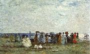 Eugene Boudin Bathers on the Beach at Trouville USA oil painting reproduction